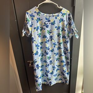 Banana Republic light blue floral shift dress